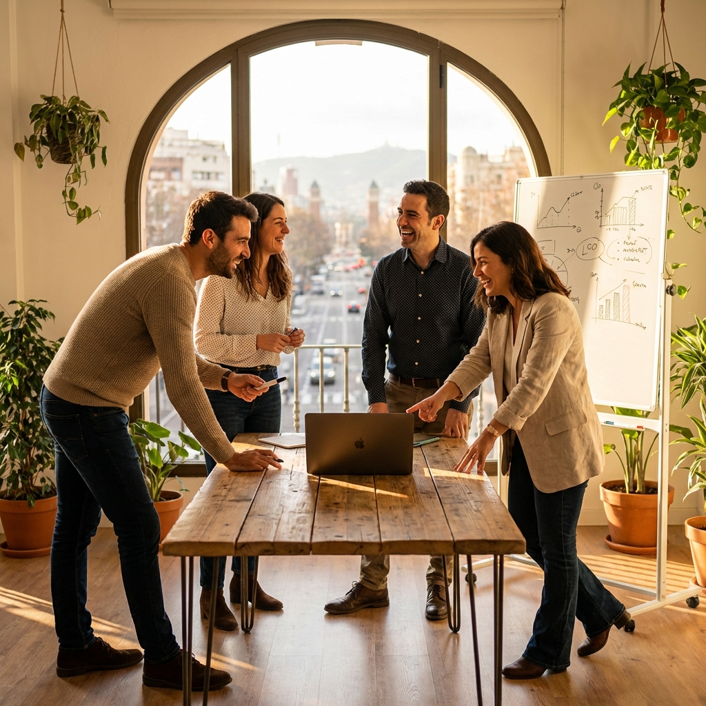 Nervico team collaborating in the office